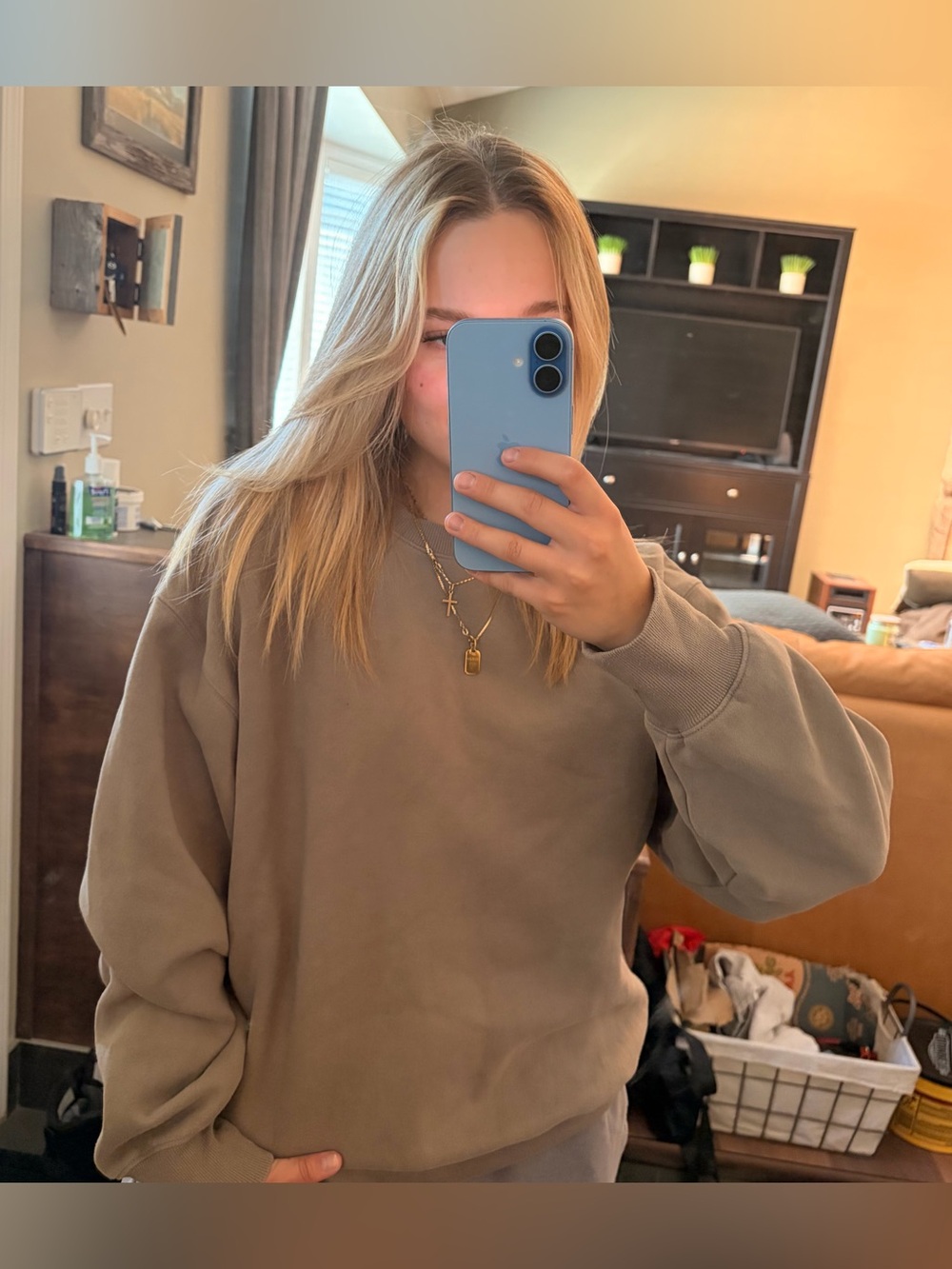 Aritzia Taupe Sweatshirt